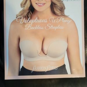 U Plunge Backless Strapless Bra